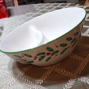 Lenox HOLIDAY Divided Angle Bowl